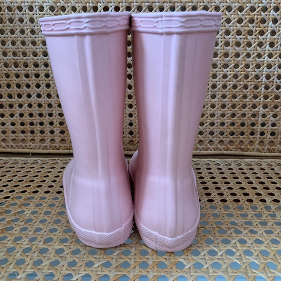 Girls Hunter Light Pink Pearl Iridescent Rain Boots Toddler 9 - Picture 6 of 7